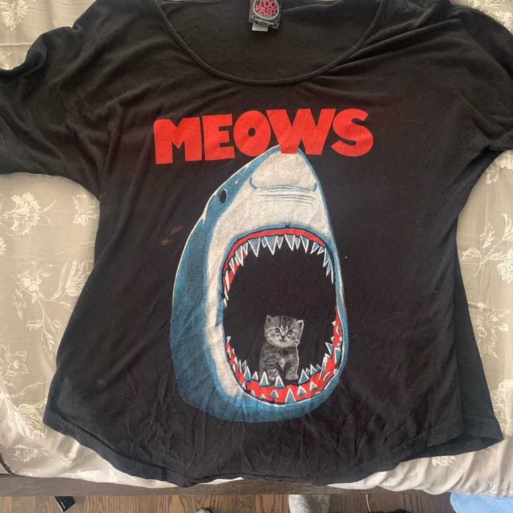 Meows shark tee